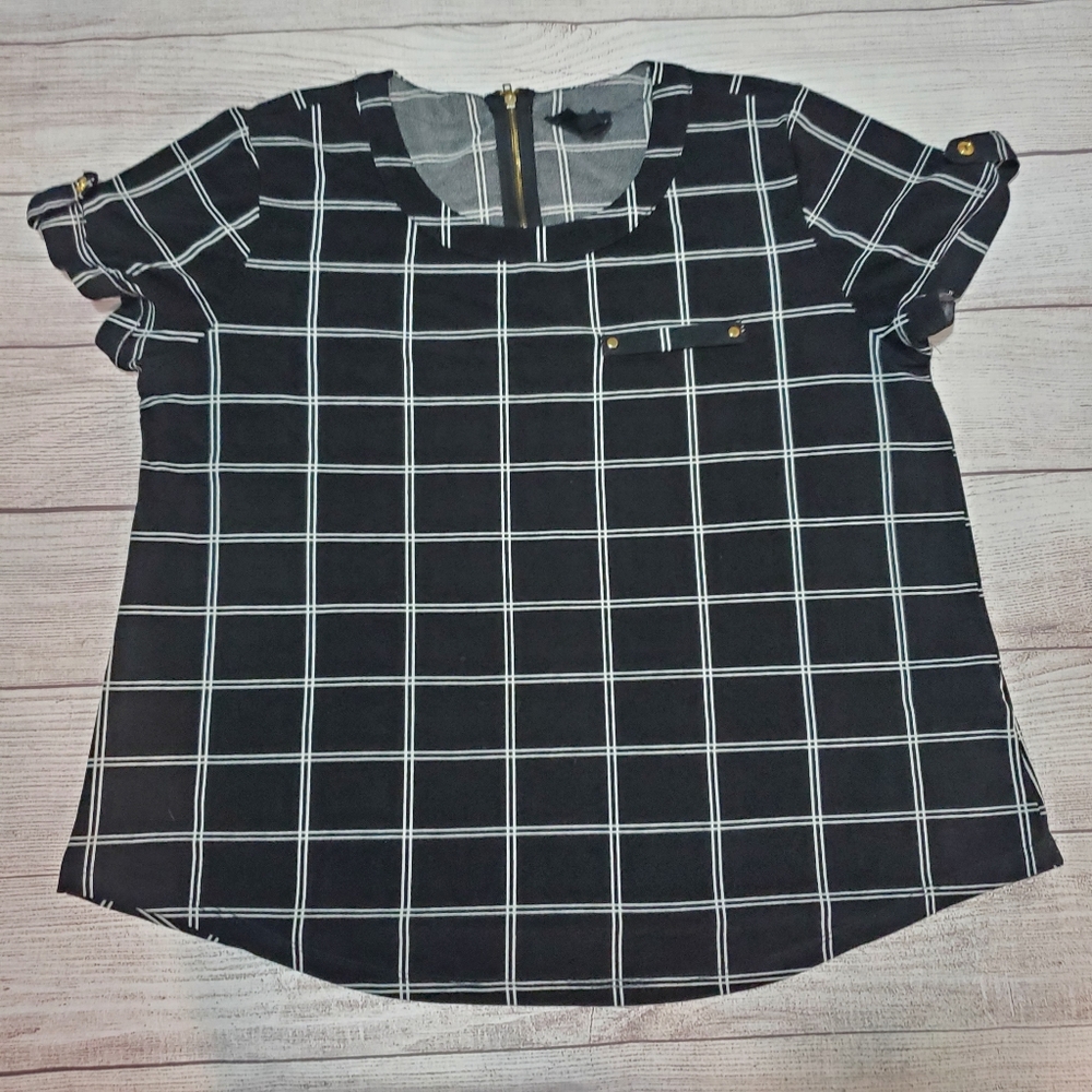 3/$25 The Workshop Plaid Blouse